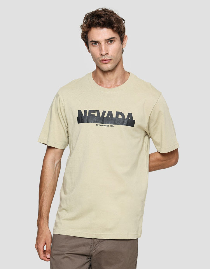 Nevada Kaos Lengan Pendek Pria Print Brand