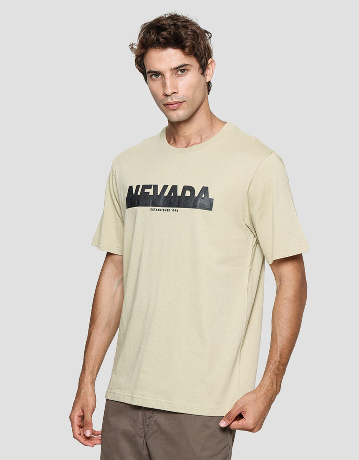 Nevada Kaos Lengan Pendek Pria Print Brand