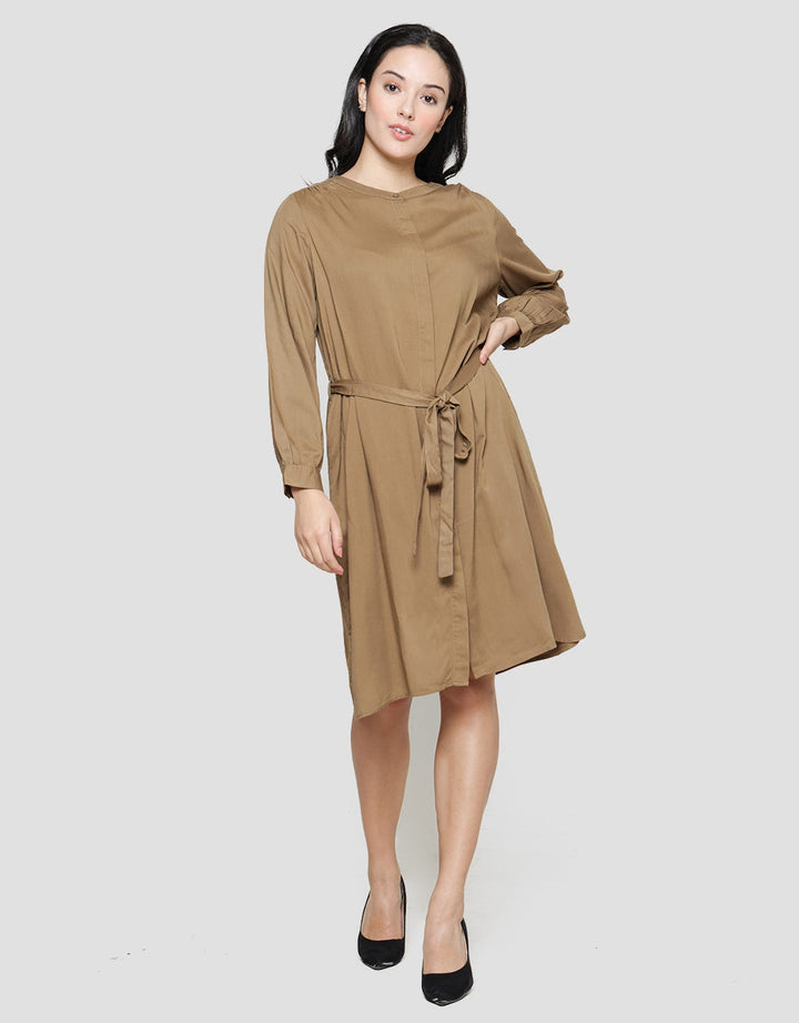 Connexion Rayon Midi Dress Women's Long Sleeve
