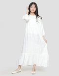 Sweet Miss Flower Embroidery Dress Modest Girls