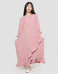 Sweet Miss Ruffle Side Dress Modest Anak Perempuan