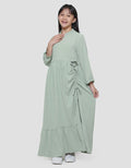 Sweet Miss Leb Modest Karet Samping Maxi Dress Anak Perempuan
