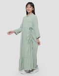 Sweet Miss Leb Modest Karet Samping Maxi Dress Anak Perempuan