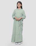 Sweet Miss Leb Modest Karet Samping Maxi Dress Anak Perempuan