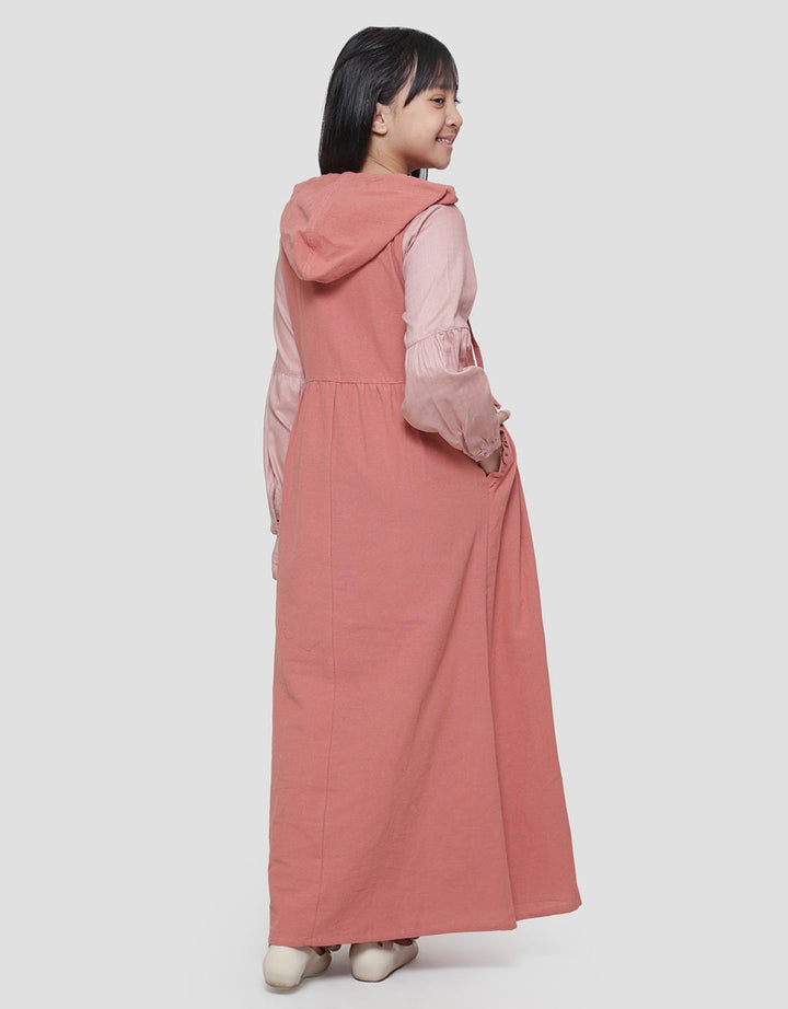 Sweet Miss Leb Modest Hoody Ontone Maxi Dress for Girls