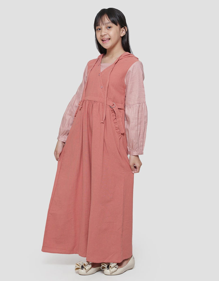Sweet Miss Leb Modest Hoody Ontone Maxi Dress for Girls