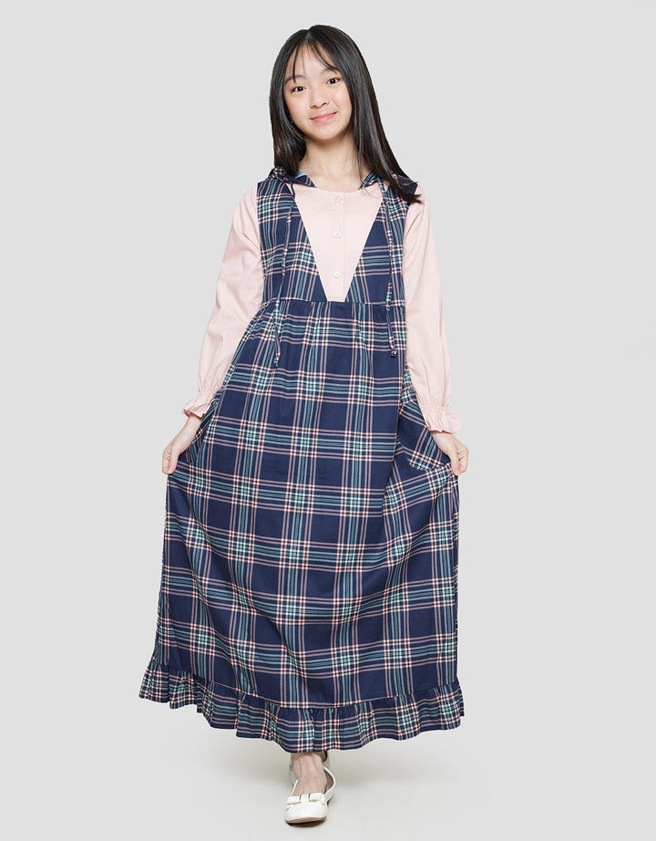 Sweet Miss Maxi Dress Modest Kotak Anak Perempuan