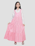 Sweet Miss Overall Kombinasi Bunga Maxi Dress Anak Perempuan