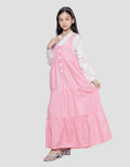 Sweet Miss Overall Kombinasi Bunga Maxi Dress Anak Perempuan