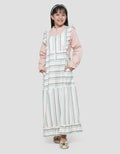 Sweet Miss Salur Print Dress Anak Perempuan