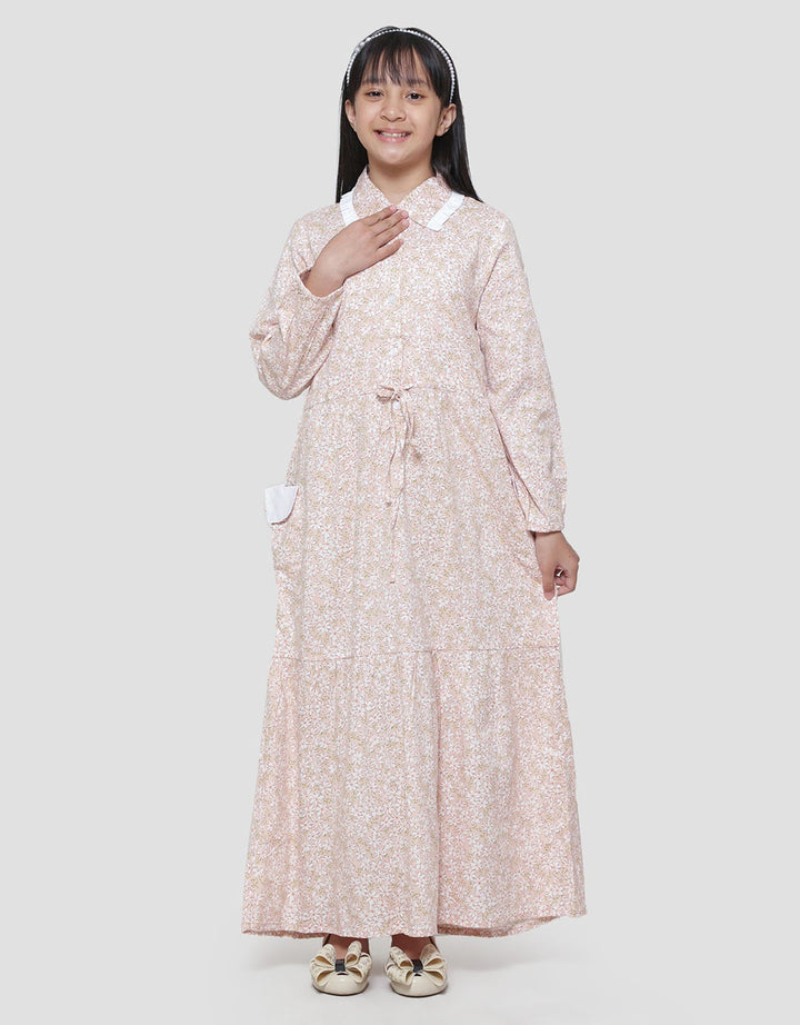 Sweet Miss Modest Flower Dress Anak Perempuan