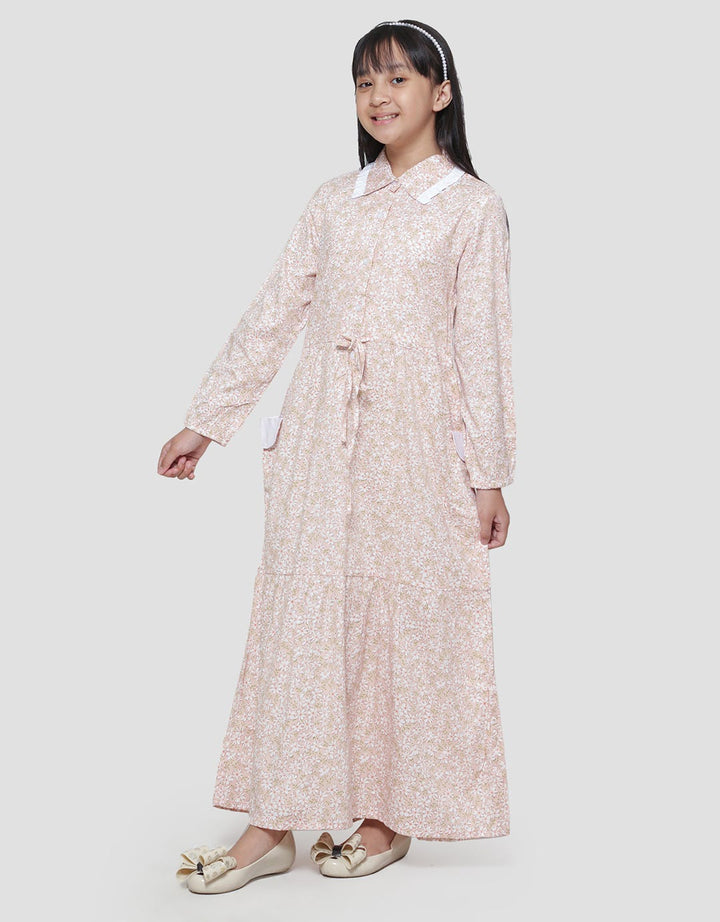 Sweet Miss Modest Flower Dress Anak Perempuan