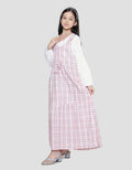 Sweet Miss Overall Box Combination Plain Maxi Dress for Girls