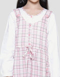 Sweet Miss Overall Box Combination Plain Maxi Dress for Girls