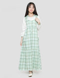 Sweet Miss Overall Hoody Kotak Maxi Dress Anak Perempuan