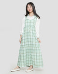 Sweet Miss Overall Hoody Kotak Maxi Dress Anak Perempuan