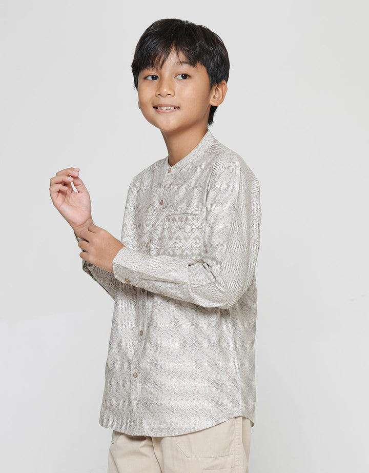Aero Twinning Corak Kemeja Koko Anak Laki-Laki