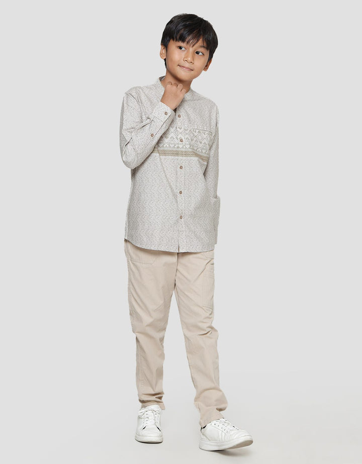 Aero Twinning Corak Kemeja Koko Anak Laki-Laki