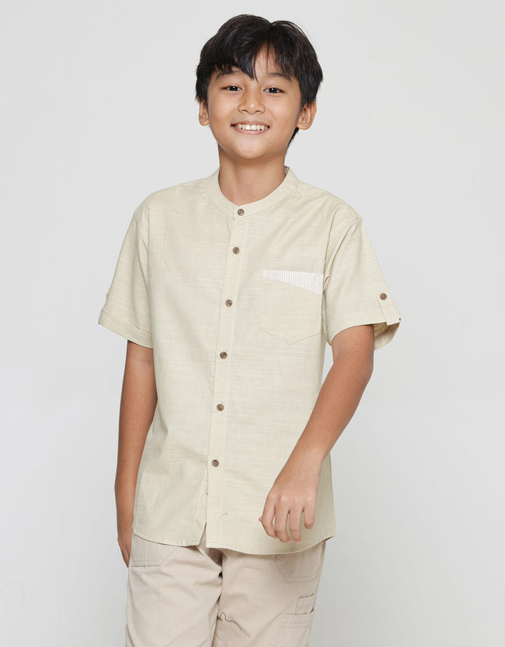 Aero Plain Button Boys Koko Shirt