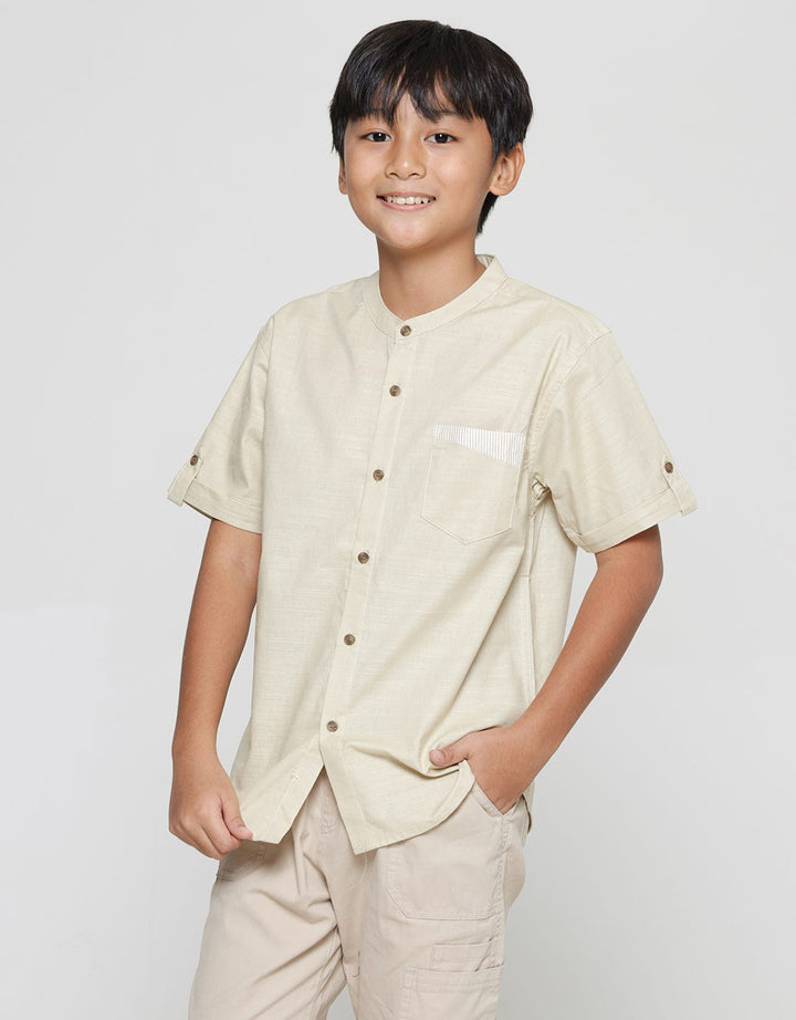 Aero Plain Button Boys Koko Shirt