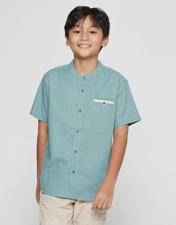 Aero Plain Button Boys Koko Shirt