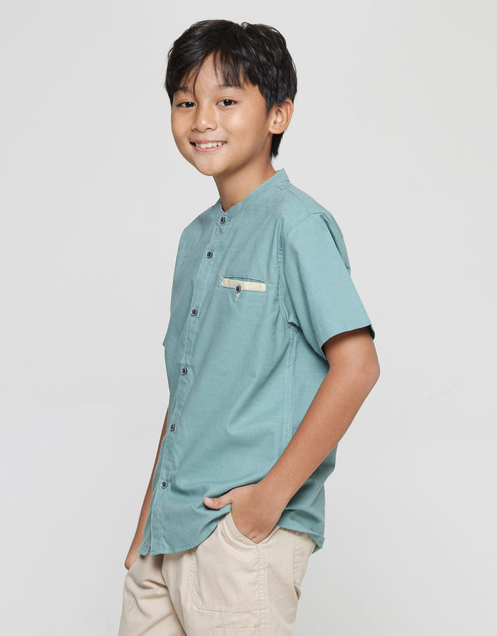 Aero Plain Button Boys Koko Shirt