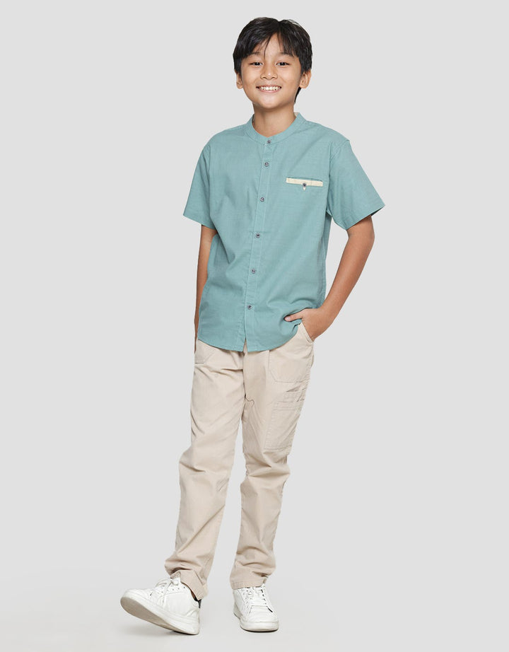 Aero Plain Button Boys Koko Shirt