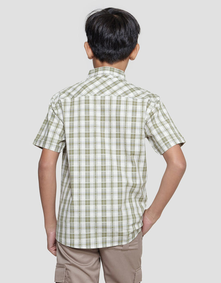 Aero Kotak-Kotak Kemeja Lengan Pendek Anak Laki-Laki