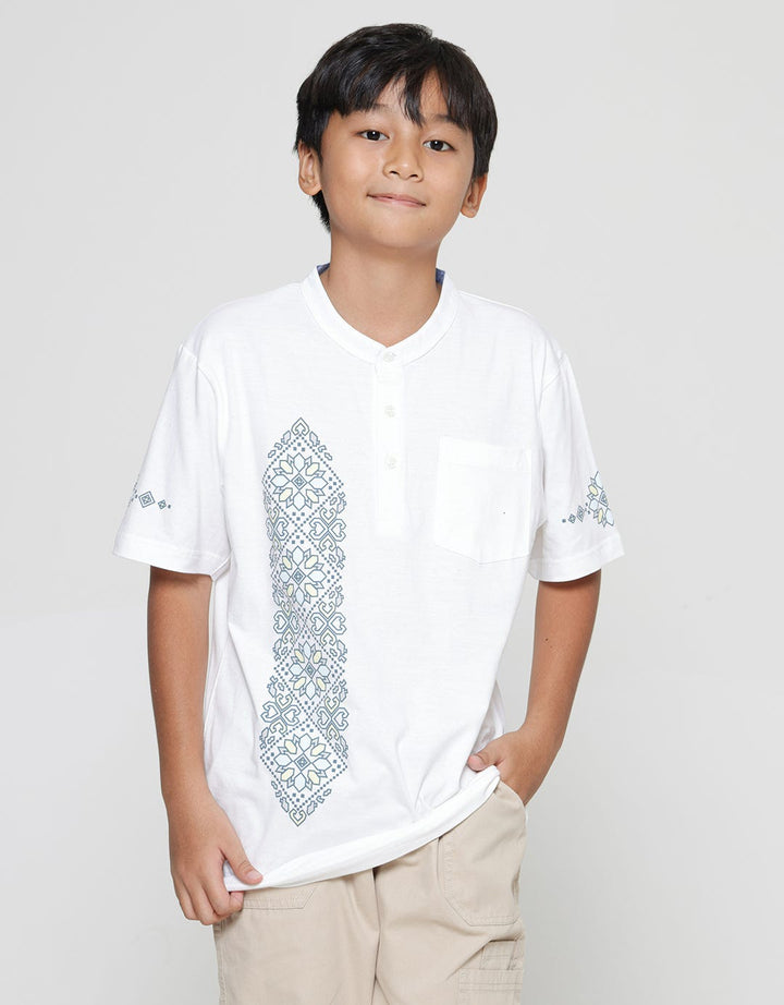 Aero Koko Color Screen Printed Koko Collar Boys' Short Sleeves
