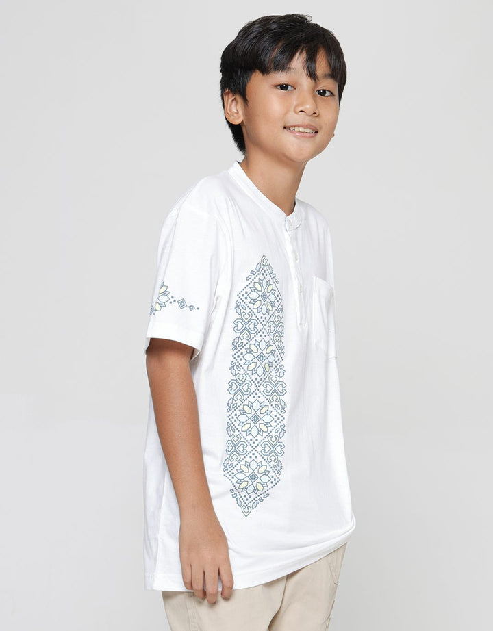 Aero Koko Color Screen Printed Koko Collar Boys' Short Sleeves