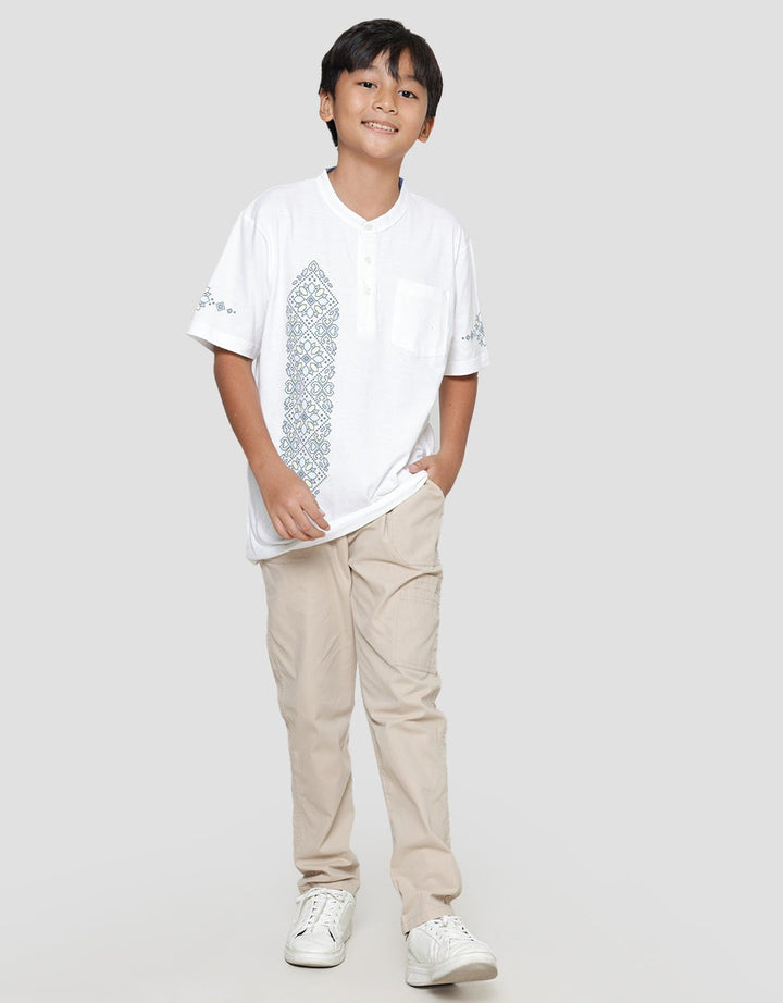 Aero Koko Color Screen Printed Koko Collar Boys' Short Sleeves