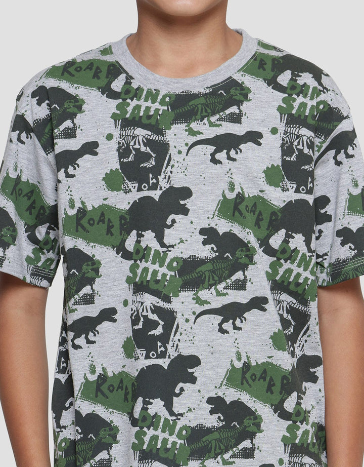 Aero Dino Camo Print Boys T-Shirt