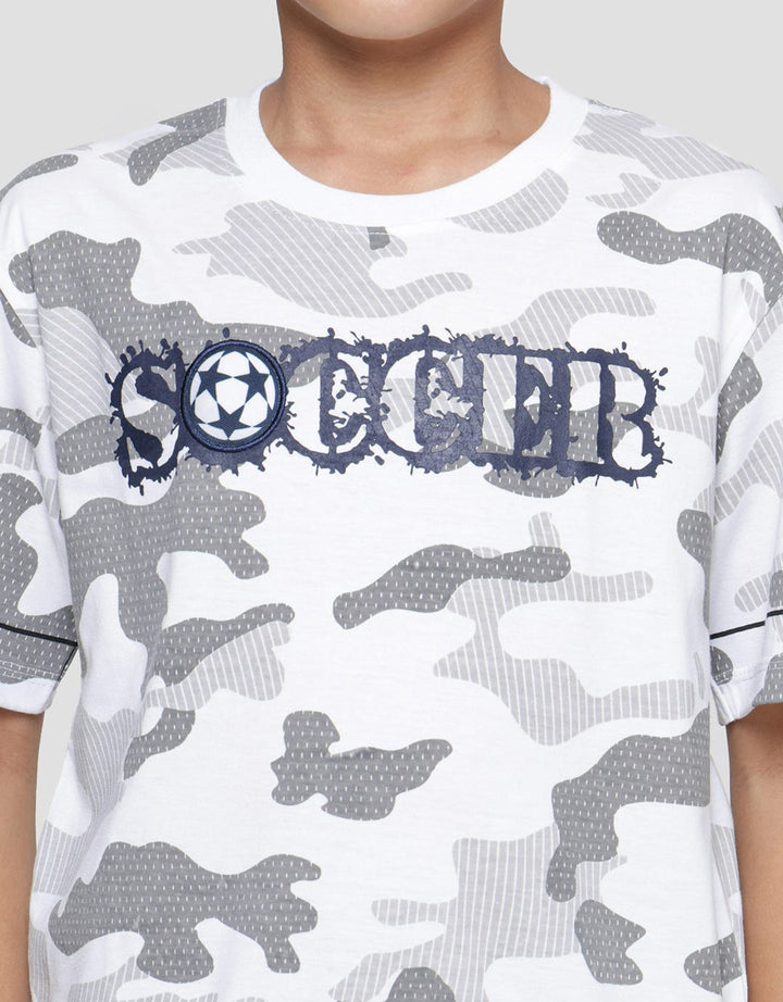 Aero Kaos Lengan Pendek Soccer Full Print Anak Laki-laki