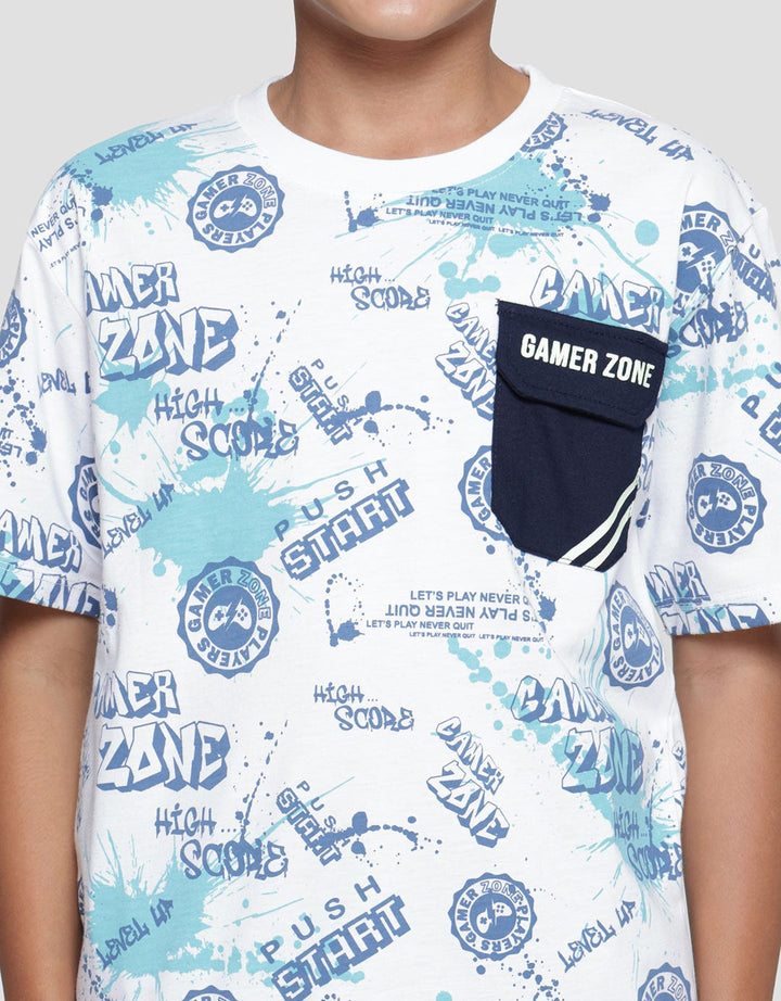 Aero Game Zone Boys Short Sleeve T-Shirt Pocket