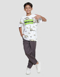 Aero Dinosaur Full Print Kaos Lengan Pendek Anak Laki-Laki