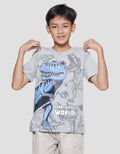 Aero Boys Short Sleeve T-Shirt Dino World Print