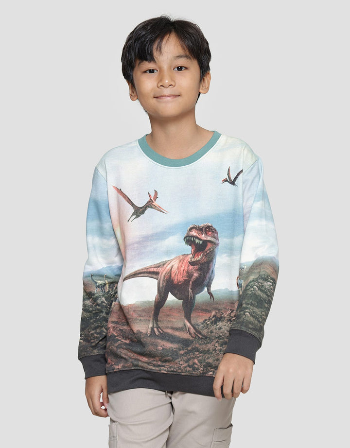 Aero Dino Print Sweater Anak Laki-laki