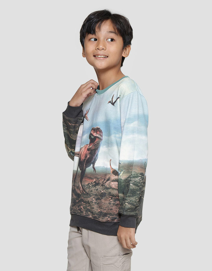 Aero Dino Print Sweater Anak Laki-laki