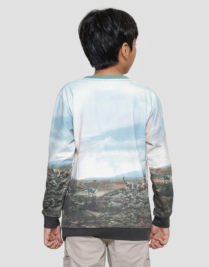 Aero Dino Print Sweater Anak Laki-laki