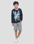 Aero Dino Print Sweater Anak Laki-laki