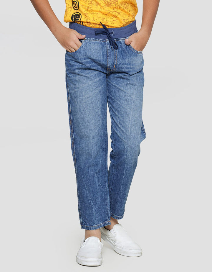 Aero Denim Pants Marble Manset Blue Boys