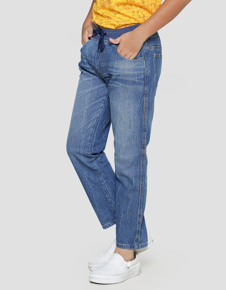 Aero Denim Pants Marble Manset Blue Boys