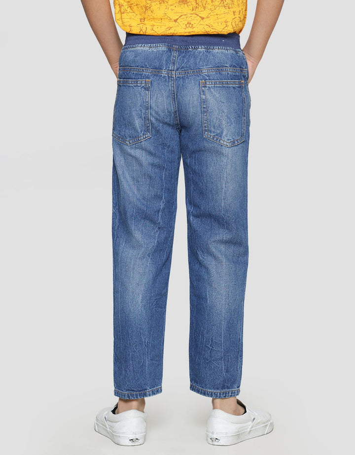 Aero Denim Pants Marble Manset Blue Boys