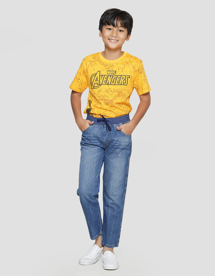 Aero Denim Pants Marble Manset Blue Boys