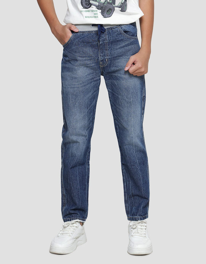 Aero Marble Rib Grey Boys Denim Pants