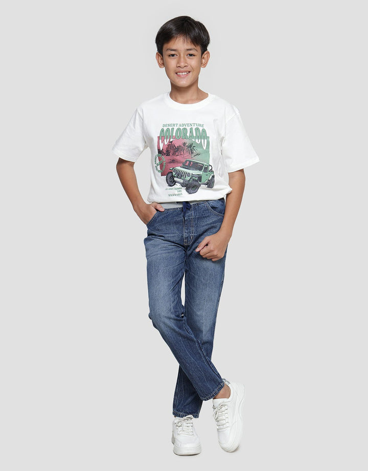 Aero Marble Rib Grey Boys Denim Pants
