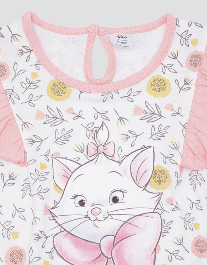 Disney Print Marie Kaos Lengan Pendek Anak Perempuan