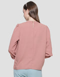 St. Yves Skoder Linen Slb Rneck Pleat Chest Blouse Women