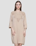 St. Yves Patch Panel Neckline Visc Satin Kafthan Wanita