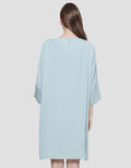 St. Yves Patch Panel Neckline Visc Satin Kafthan Wanita